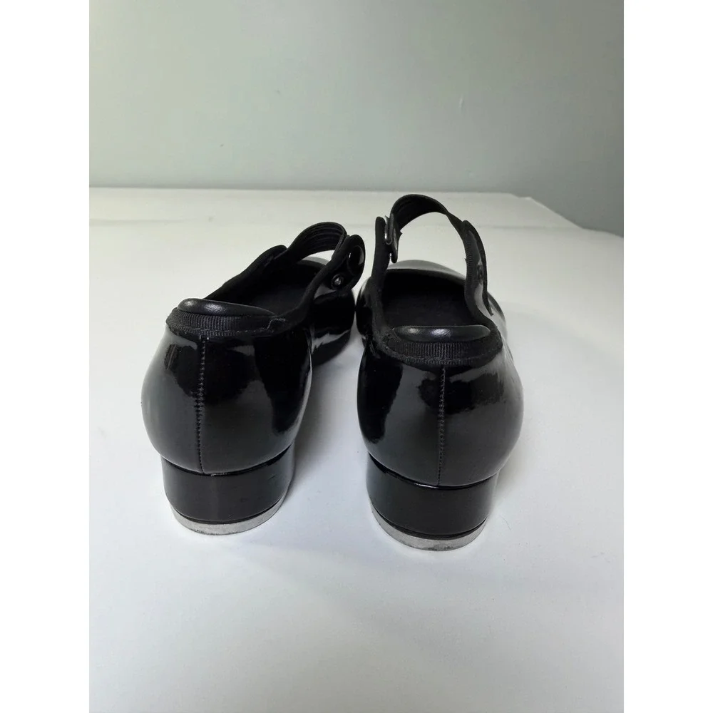 Bloch Kids Black Patent Techno Tap Mary Jane Dance Shoes Size 1W Youth‎